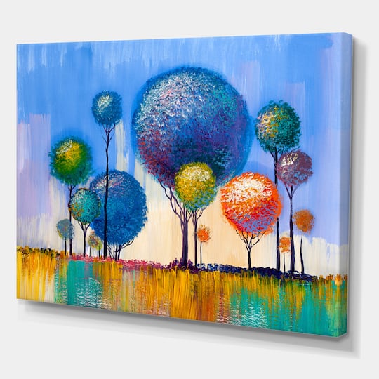 Designart - Colourful Trees Impressionist Landscape I